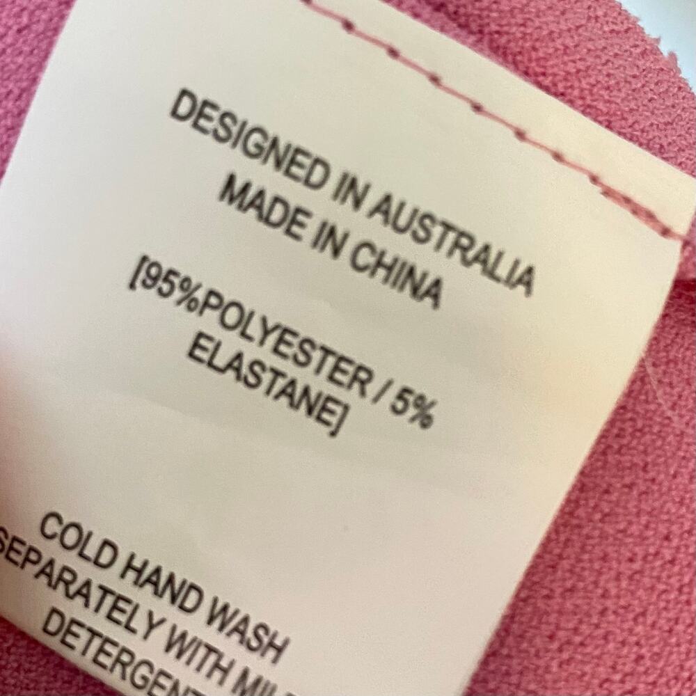 PETAL & PUP NWOT Pink Nadene One Shoulder Midi Dress Size 6 Stretch Slit Hem - Picture 7 of 8